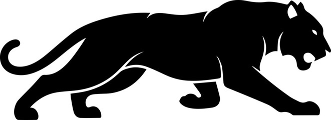 Powerful black panther prowling with fierce intensity, embodying strength and wild agility