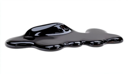 Dark, viscous liquid spill
