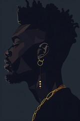 geometric portrait of a man