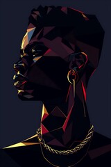 geometric portrait of a man