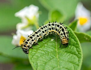 Close-up of a caterpillar on a leaf (2)