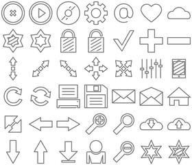 hand drawn icons set