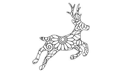 Deer Coloring Page For Adult & Kids
