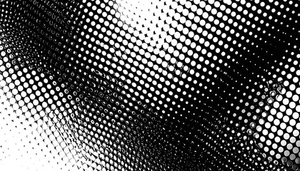 Abstract black and white halftone pattern