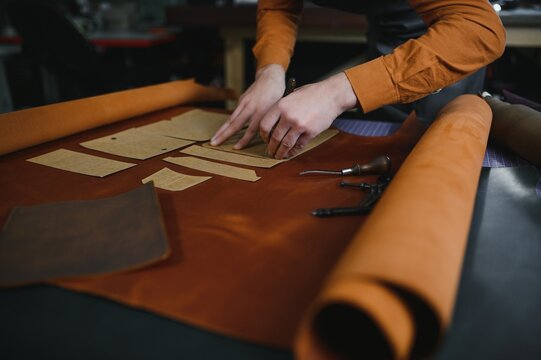 Leather crafting tools still life