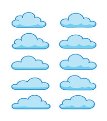 vector clouds set