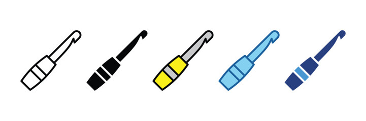 Crochet Hook  Icon Element For Design