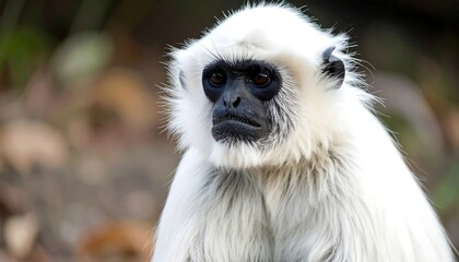 Fototapeta premium Close-up of a white monkey