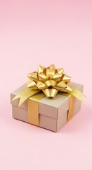 Gift Box with Gold Ribbon.