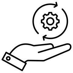 Change Management Outline Icon