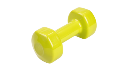 vibrant plastic dumbbel isolated on transparent background