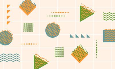 flat design of abstract geometric background