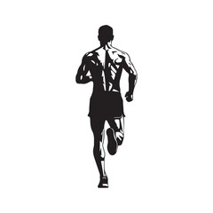 Back View Running Man Silhouette – Symbolic Athlete Journey