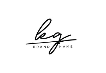KG letter elegant cursive beauty handwriting logo.