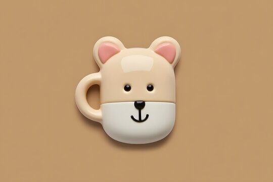 A mug warmer shaped like a cute animal face.