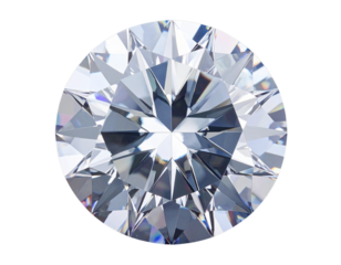 Golden Croissant on White Plate, Side Profile View, isolated on transparent background.jpg - Brilliant Round Sparkling Diamond, Front Faceted View, isolated on transparent background