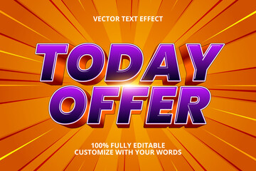 today offer editable text effect for sale