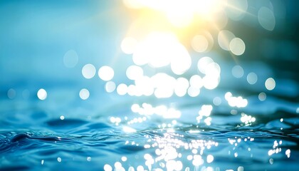 Rippling blue water surface with sunlight