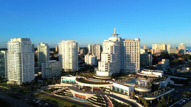 Aerial Flight Towards Enjoy Punta del Este Casino and Resort