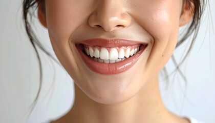 Fototapeta premium Radiant Smile: A Joyful Display of Healthy Teeth