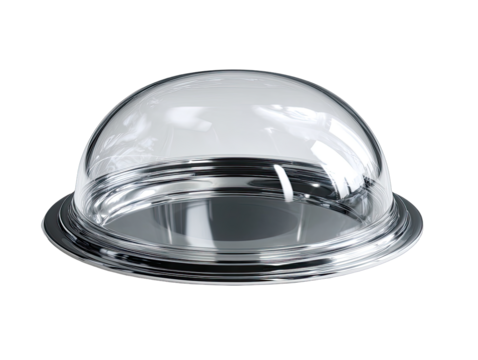 Clear dome-shaped cover
