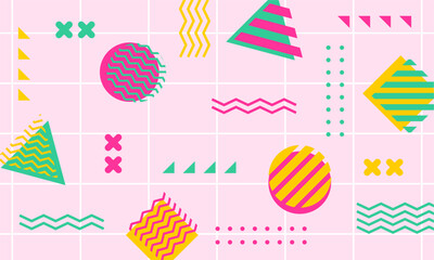 flat design of abstract geometric background