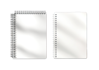 Two spiral-bound notebooks