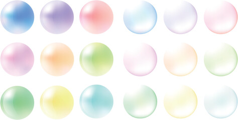 みずみずしく透明感のある丸いフレームセット