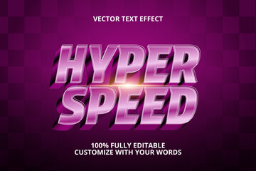 hyper speed editable text effect for speed