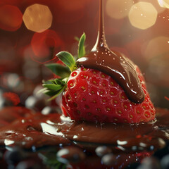 strawberry on a spoon