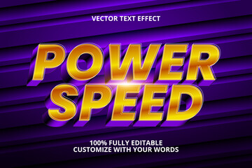 Fototapeta premium power speed editable text effect for speed