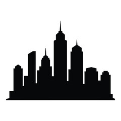 Obraz premium Modern city skyline silhouette art for urban design projects silhouette