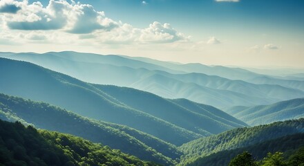 Naklejka premium Mountain Landscape Scenic View.