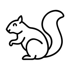 Autumn themed squirrel icon transparent background