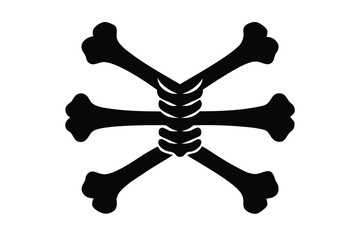 bones silhouette vector icon