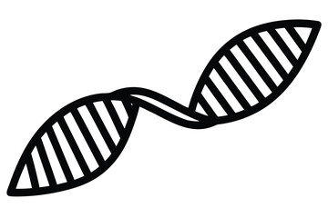 dna helix silhouette vector icon