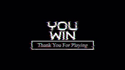 Animation of you win text - Powered by Adobe