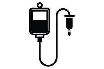 infusion pump silhouette vector icon
