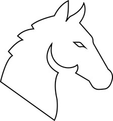 Horse Head Icon , showing grace and strength. Animal Face, Stallion, Pony, Equestrian Symbol, Farm, Ranch, Wildlife, Pet, and Mammal Elements in Modern Vector Design Style, elegant animal art