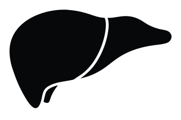 liver silhouette vector icon
