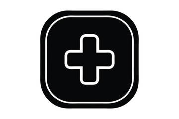 medical app silhouette vector icon