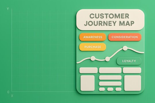 Customer Journey Map with Experience Stages for Business Strategy