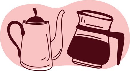 Icons Coffee Cappuccino Line art	
