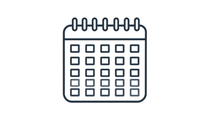 A dark calendar icon