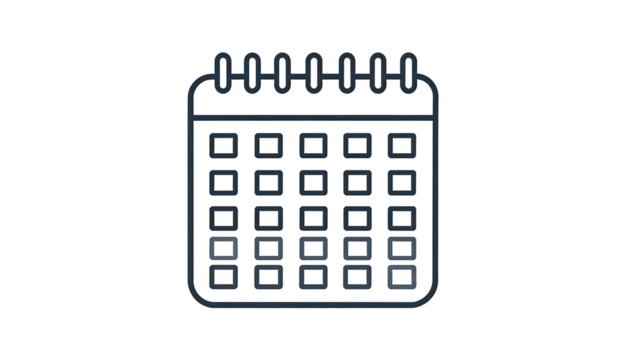 A dark calendar icon