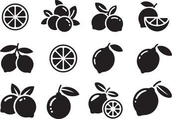 Flat Orange Silhouette Icon Vector 