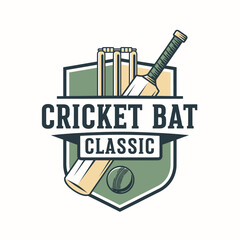 design team tournament vector match classic cricket sport batsman 