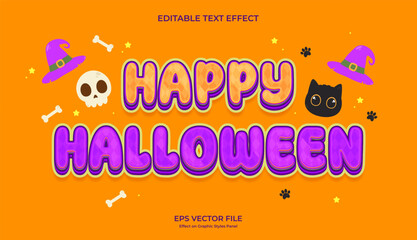 decorative trick or treat editable text effect design