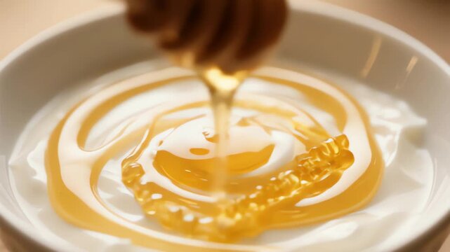 yogurt with honey topping