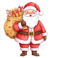 santa claus with gifts